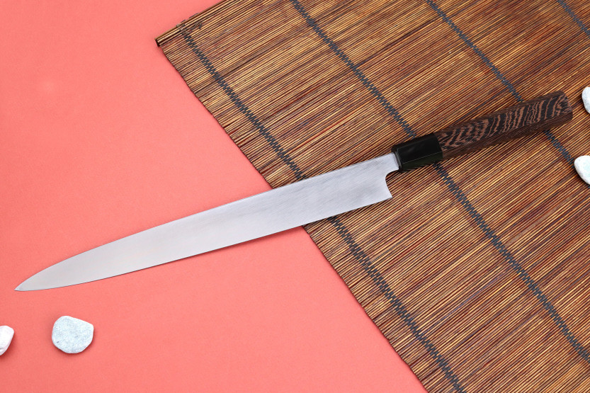 Hatsukokoro Shirasagi 30cm käsintehty japanilainen yanagiba veitsi Wenge kahva
