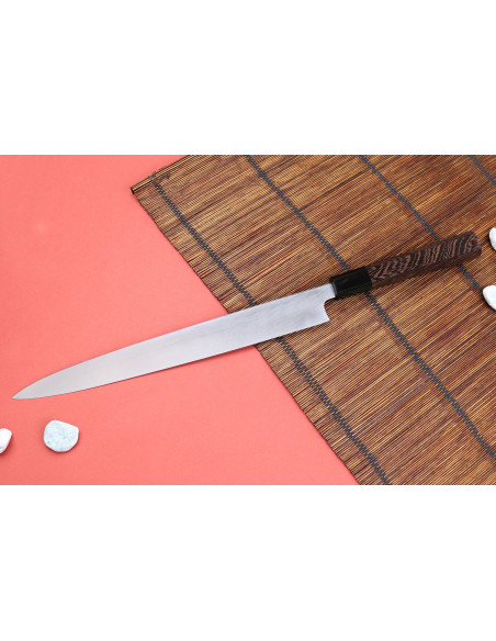 Hatsukokoro Shirasagi 30cm käsintehty japanilainen yanagiba veitsi Wenge kahva