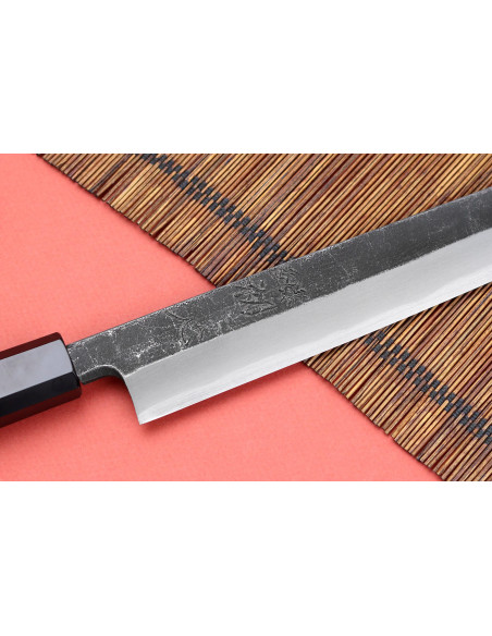 Faca japonesa Hatsukokoro Shirasagi 30cm feita à mão com cabo em wengué
