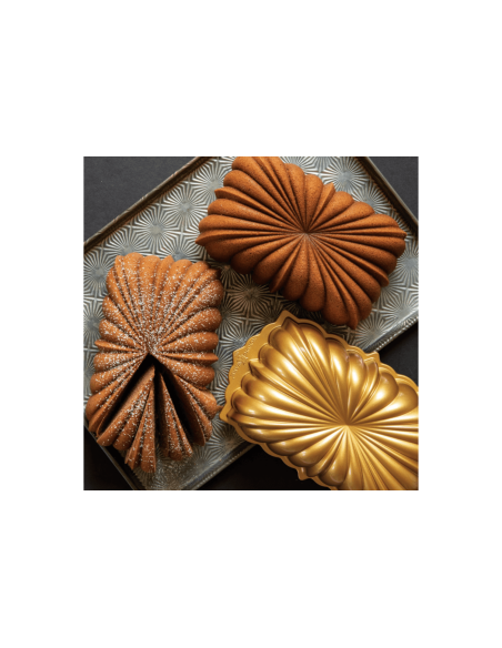 Nordic Ware gold pleated cake mould in cast aluminium