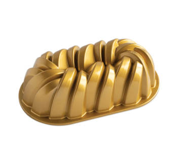 Tortiera in alluminio fuso oro ritorto Nordic Ware