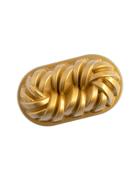 Forma de bolo em alumínio fundido dourado torcido Nordic Ware
