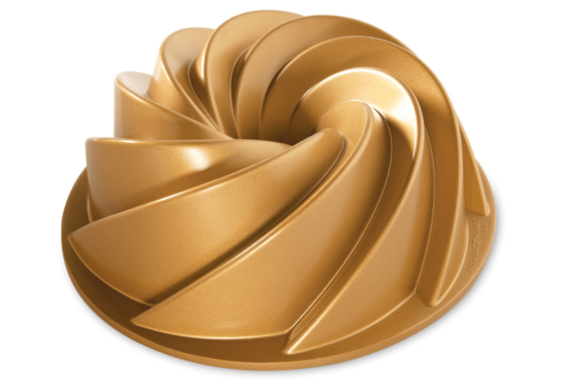 Nordic Ware Bundt Heritage kakeform i gullstøpt aluminium, diameter 25 cm