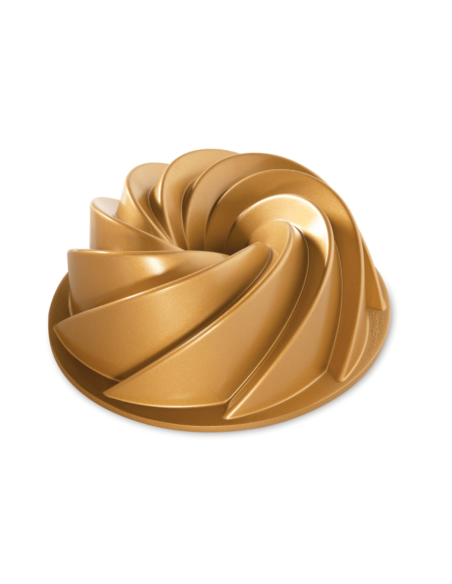 Nordic Ware Bundt Heritage kakform i guldgjuten aluminium diameter 25cm