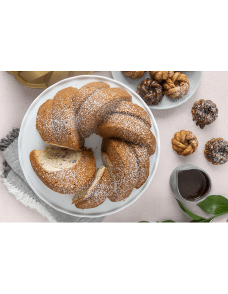 Nordic Ware Bundt Torsadé gold cast aluminium cake tin diameter 27cm