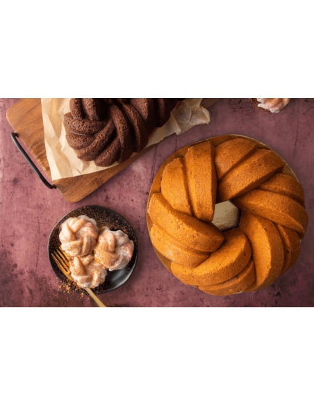 Nordic Ware Bundt Torsadé goud gegoten aluminium taartvorm diameter 27cm