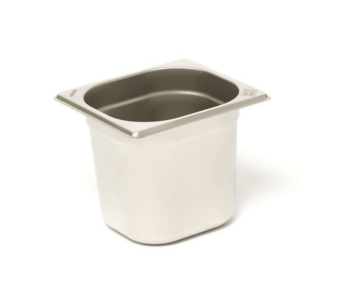 GN 1/6 rustfritt stål 18/0 2,2L Comas gastronorm-brett - Høyde 15 cm