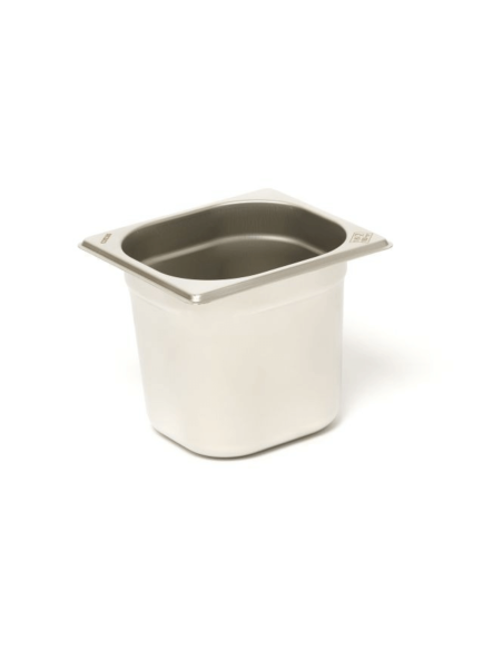 GN 1/6 stainless steel 18/0 2.2L Comas gastronorm tray - Height 15cm