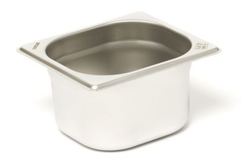 GN 1/6 18/0 roestvrijstalen gastronormbak 1.5L Comas - Hoogte 10cm