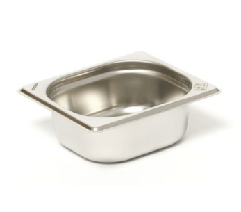 GN 1/6 rustfritt stål 18/0 1L Comas gastronorm-brett - Høyde 6,5 cm