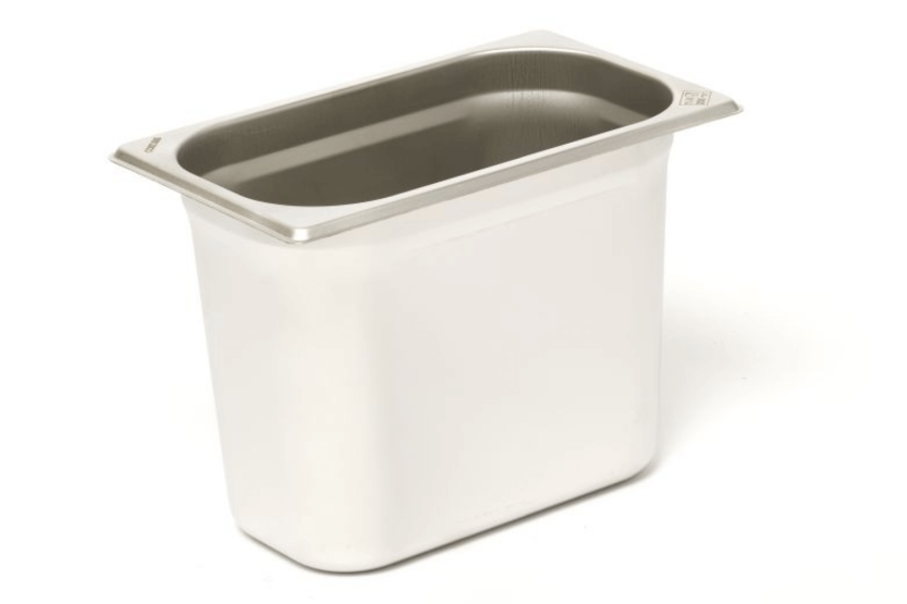 GN 1/4 rustfritt stål 18/0 5L Comas gastronorm brett - Høyde 20 cm