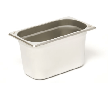 Recipiente gastronómico GN 1/4 em aço inoxidável 18/0 3,1L Comas - Altura 15cm
