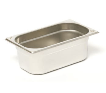 Recipiente gastronómico GN 1/4 em aço inoxidável 18/0 2,6L Comas - Altura 10cm