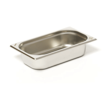 GN 1/4 rustfritt stål 18/0 1,6L Comas gastronorm brett - Høyde 6,5cm