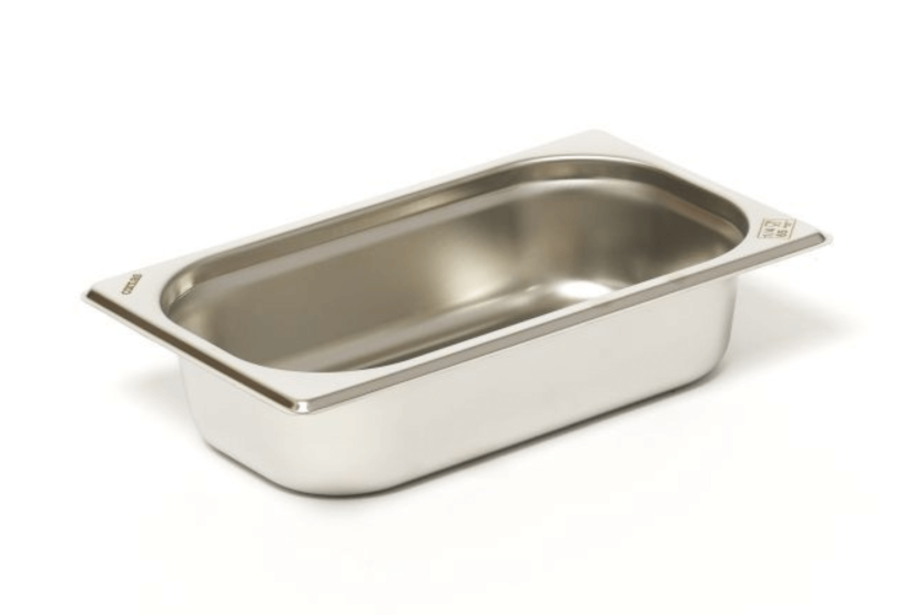 GN 1/4 rustfrit stål 18/0 1,6L Comas gastronorm-bakke - Højde 6,5 cm
