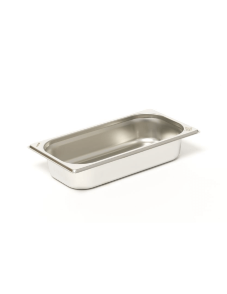 GN 1/3 rustfrit stål 18/0 2,4L Comas gastronome - Højde 6,5cm