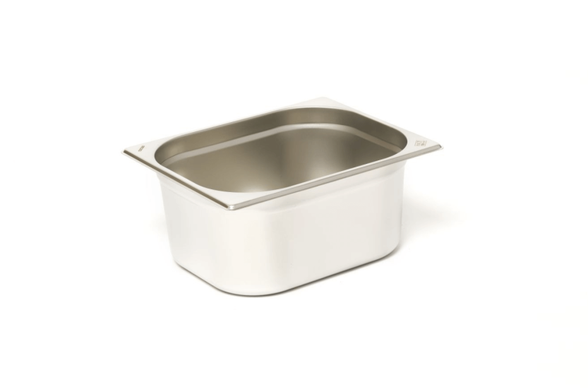 Recipiente gastronómico GN 1/2 em aço inoxidável 18/0 8,5L Comas - Altura 15cm