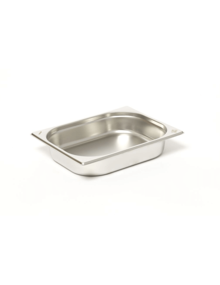 GN 1/2 ruostumattomasta teräksestä 18/0 3.5L Comas gastronormialusta - Korkeus 6.5cm