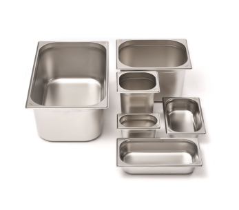 Recipiente gastronómico GN 1/2 em aço inoxidável 18/0 3,5L Comas - Altura 6,5cm 2