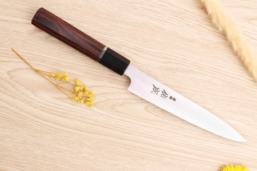 16,5 cm Sukenari SG2 San Maï coltello multiuso giapponese fatto a mano con manico in palissandro