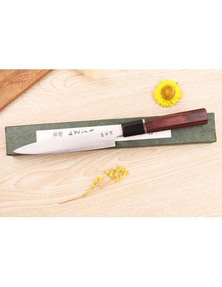 16.5cm Sukenari SG2 San Maï navaja japonesa con mango de palisandro