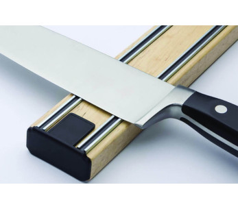 BISBELL barra magnética "Bisigrip" em madeira de borracha 45 cm para facas de cozinha 2