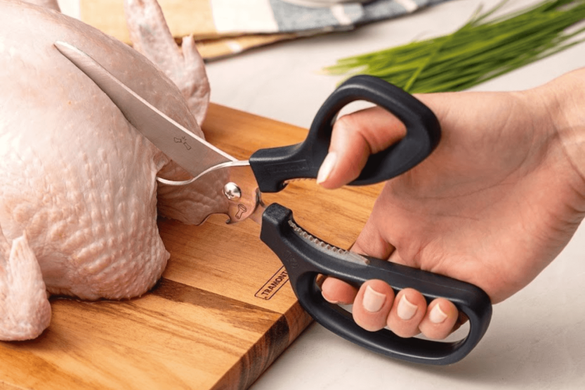 Tramontina Supercort multifunction kitchen scissors in stainless steel and black PP 20cm