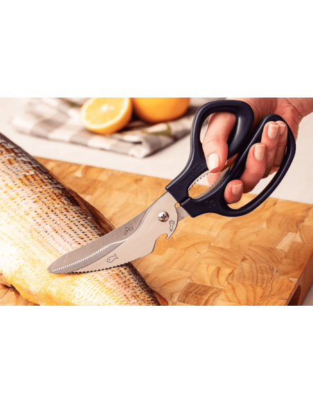 Tramontina Supercort multifunction kitchen scissors in stainless steel and black PP 20cm