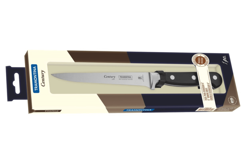 Tramontina Century udbeningskniv 15 cm smedet blad sort polykarbonat håndtag