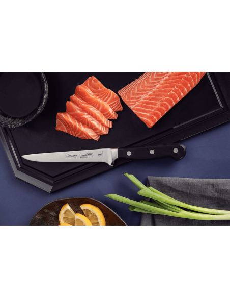 Tramontina Century filet de sole kniv 15 cm smedet blad sort polykarbonat håndtag