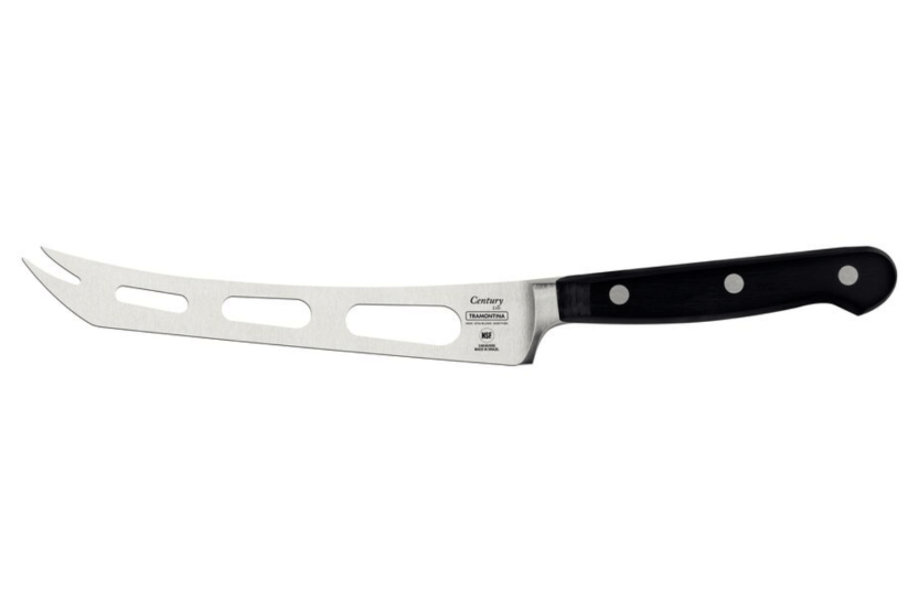 Tramontina Century kaasmes 15cm opengewerkt lemmet zwart polycarbonaat handvat