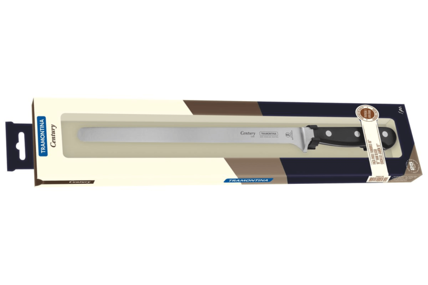 Tramontina Century skinkekniv 25 cm smedet blad sort polykarbonat håndtag