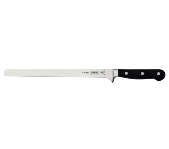 Cuchillo jamonero Tramontina Century 25cm hoja forjada mango policarbonato negro