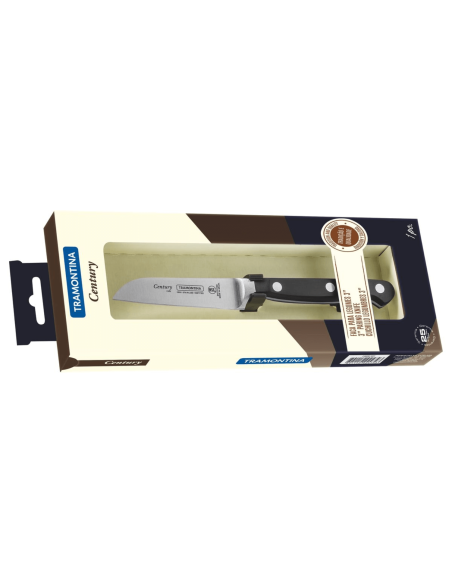 Tramontina Century vegetable knife 8cm forged blade black polycarbonate handle