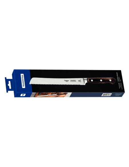 Tramontina Century bread knife 20cm forged blade technobois handle