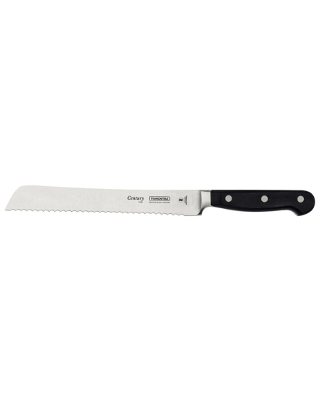 Tramontina Century brødkniv 20 cm med smidd blad, svart polykarbonathåndtak