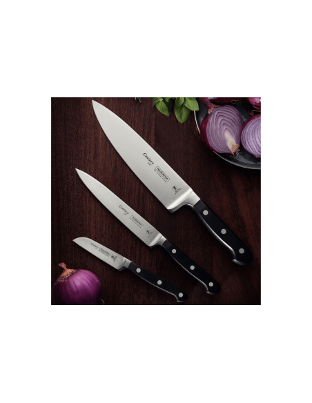 Cuchillo de chef Tramontina Century 25cm hoja forjada mango de policarbonato negro