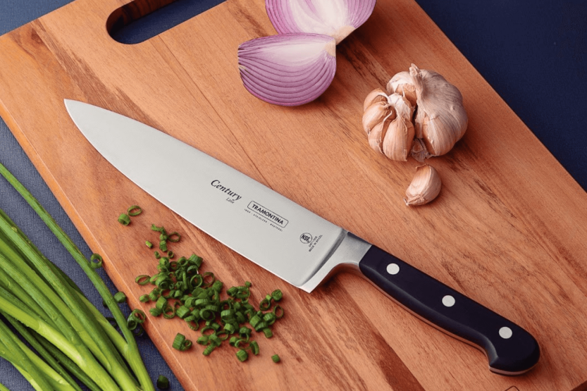 Faca para chef Tramontina Century 25cm lâmina forjada cabo de policarbonato preto