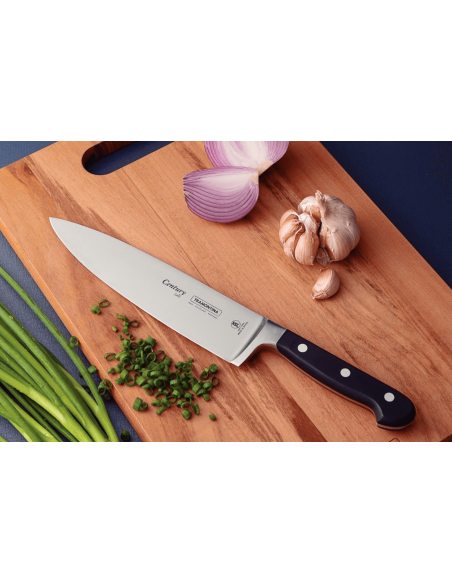 Cuchillo de chef Tramontina Century 25cm hoja forjada mango de policarbonato negro