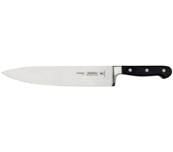 Faca para chef Tramontina Century 25cm lâmina forjada cabo de policarbonato preto