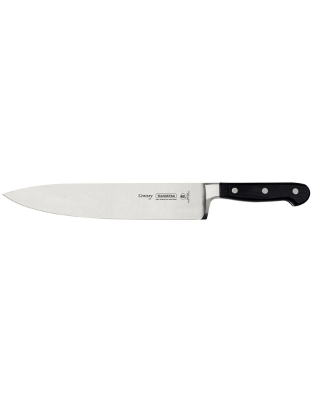 Tramontina Century kokkekniv 25 cm smedet blad sort polykarbonat håndtag