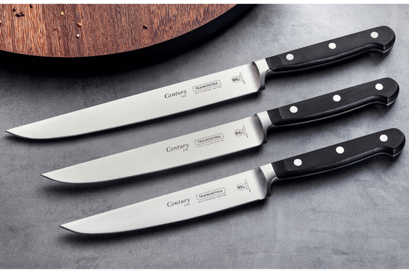 Tramontina Century skjærekniv 10 cm smidd blad, svart polykarbonatskaft