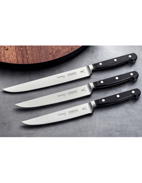 Tramontina Century paring knife 10cm forged blade black polycarbonate handle