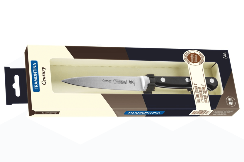 Tramontina Century schilmesje 10cm gesmeed lemmet zwart polycarbonaat handvat