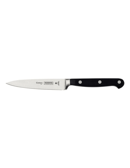 Tramontina Century paring knife 10cm forged blade black polycarbonate handle