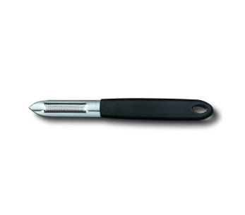 VICTORINOX pelador de dos ranuras hoja dentada mango de poliamida negro