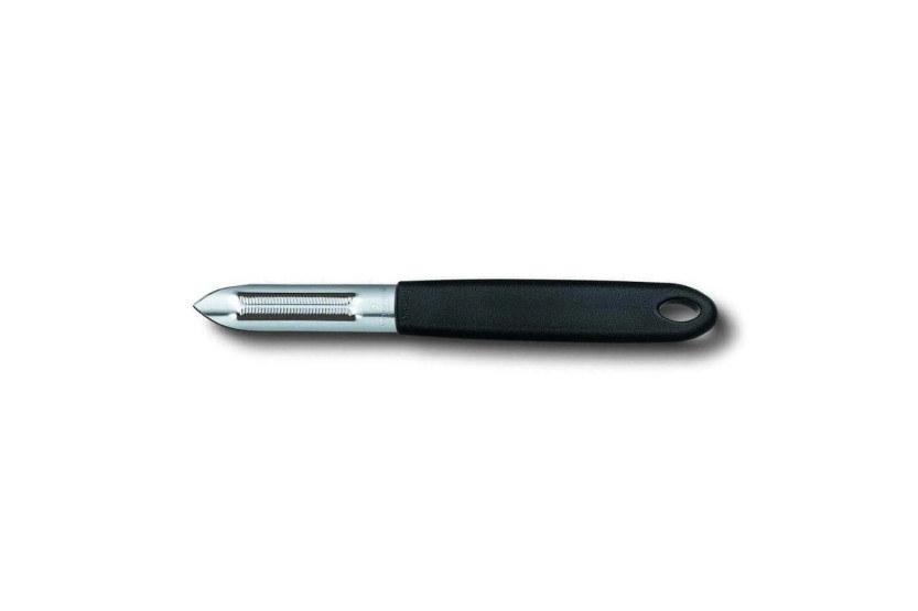VICTORINOX pelatore a due scanalature lama seghettata manico in poliammide nero