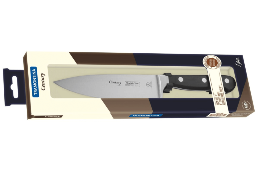 Tramontina Century koksmes 15cm gesmeed lemmet zwart polycarbonaat handvat