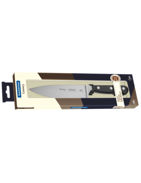 Tramontina Century coltello da chef 15 cm lama forgiata manico in policarbonato nero
