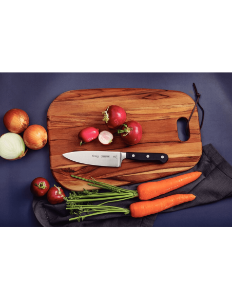 Cuchillo de chef Tramontina Century 15cm hoja forjada mango de policarbonato negro